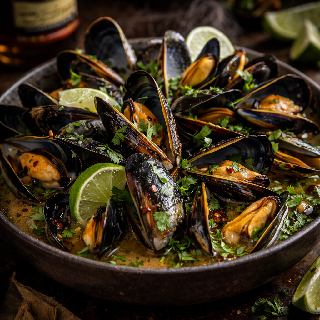 Mussels in Mexican Beer