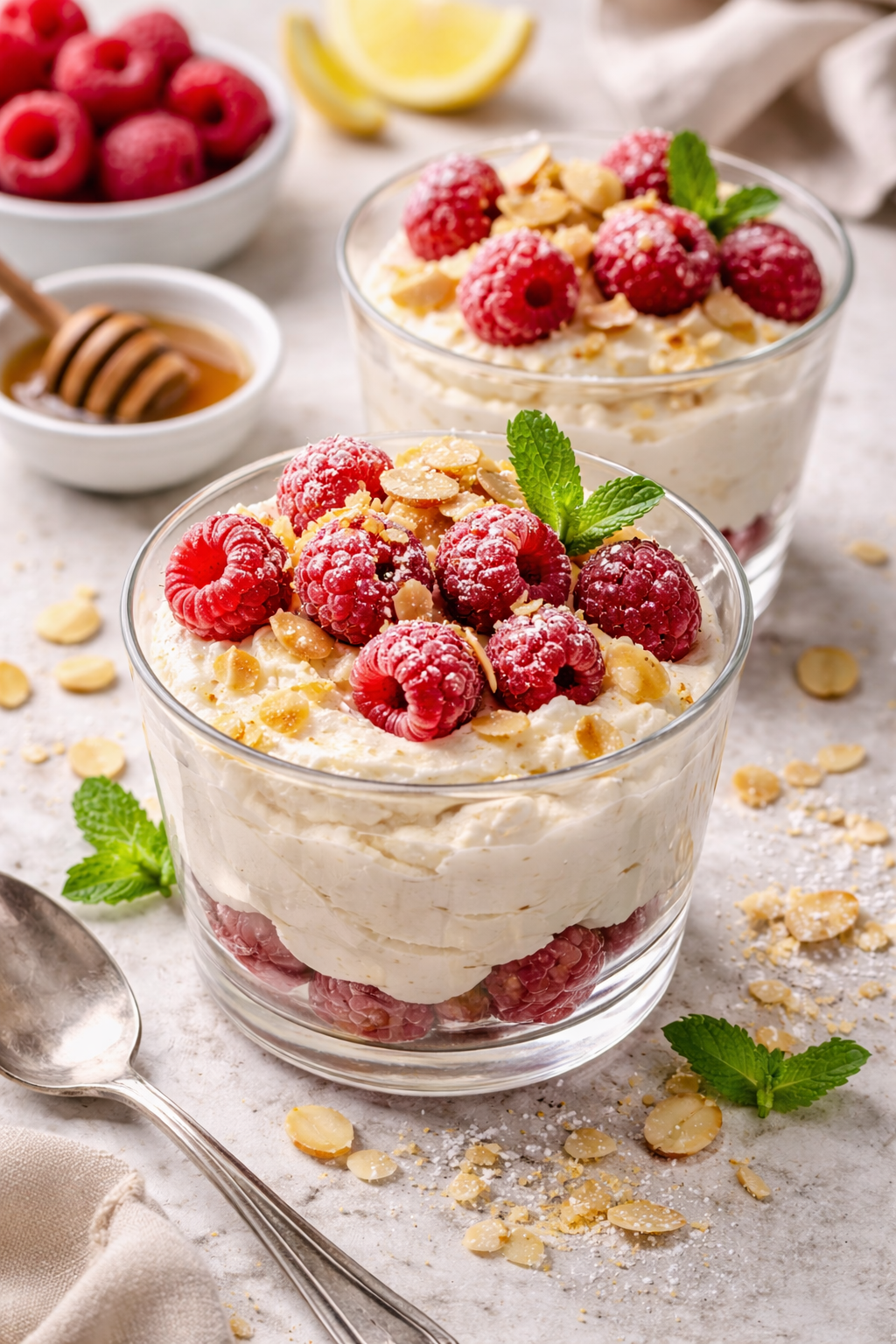 Raspberries with Ricotta Cream